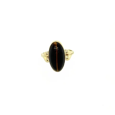Vintage 14K Gold Ring with Tiger's Eye
