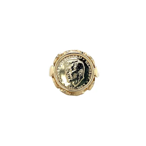 Vintage 14K Gold Ring with Coin