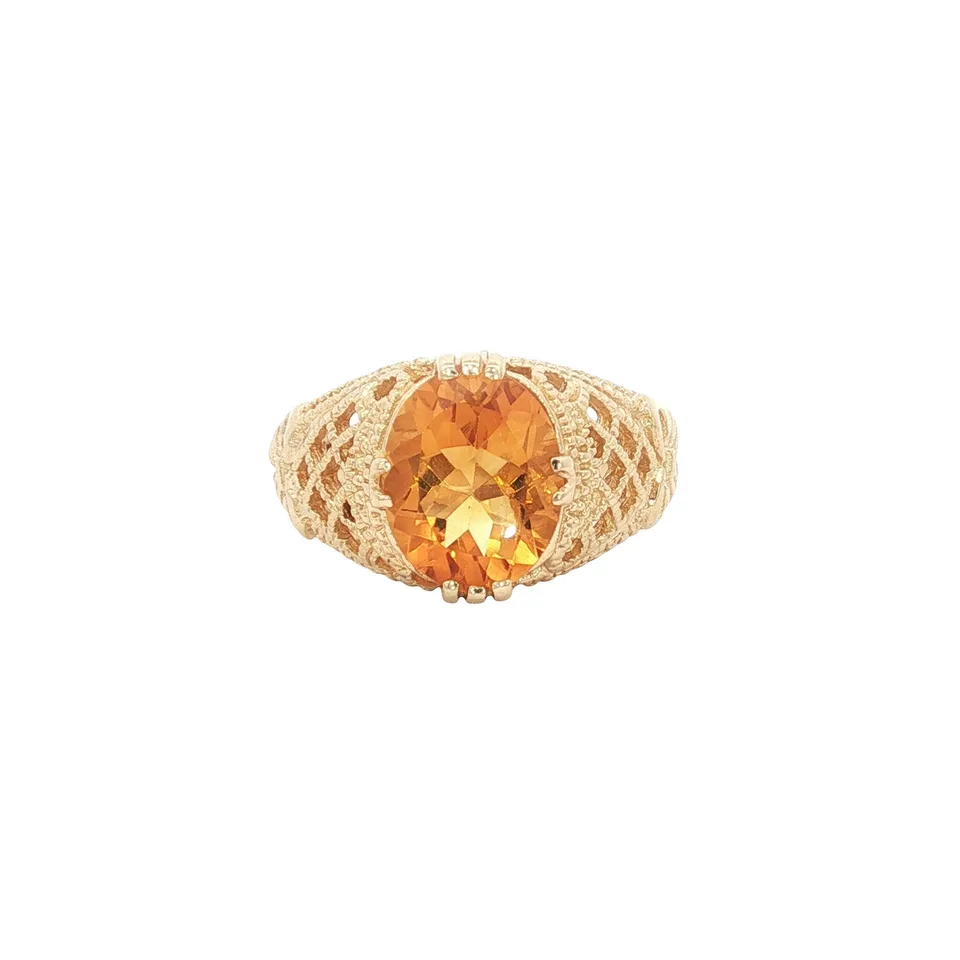 Vintage 14K Gold Ring with Citrine