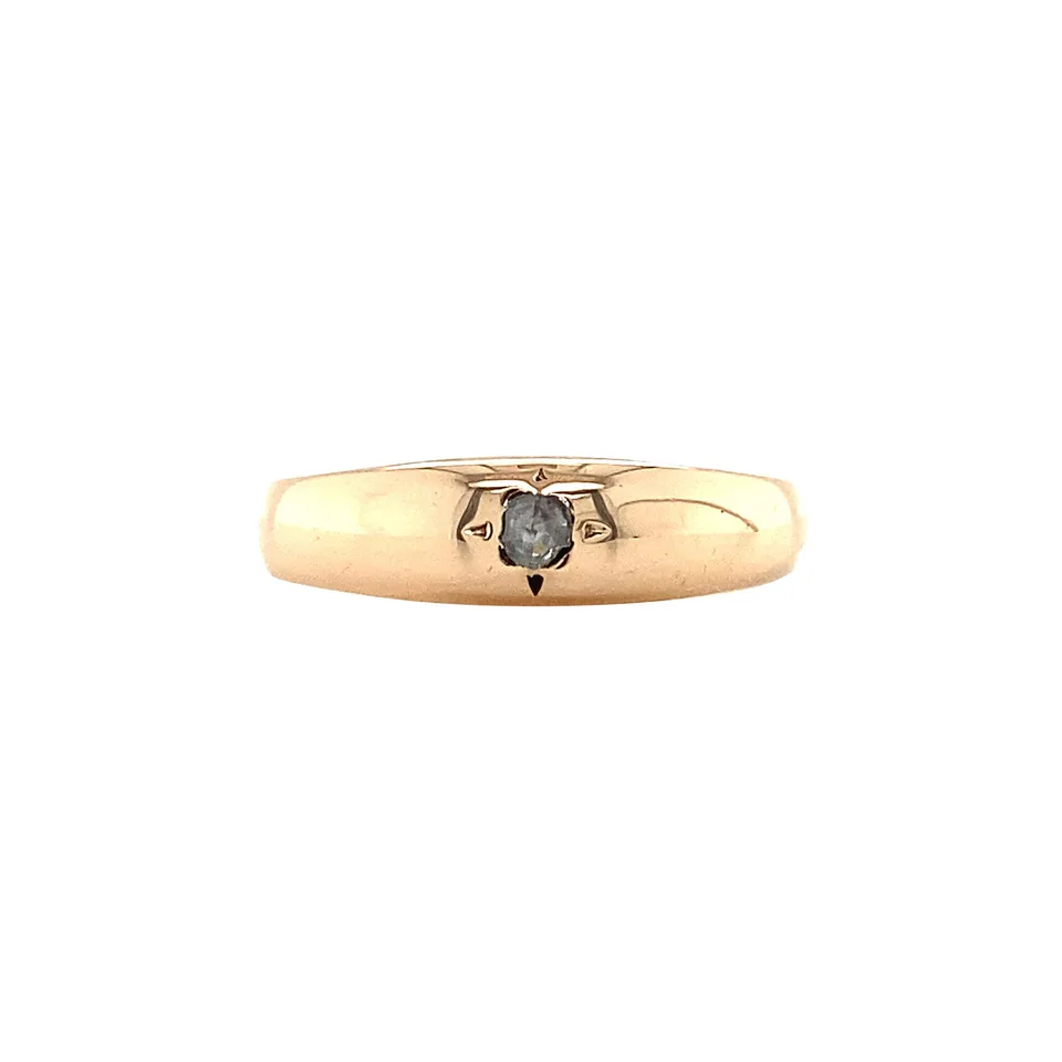 Vintage 14K Rose Gold Ring with Rose Cut Diamond