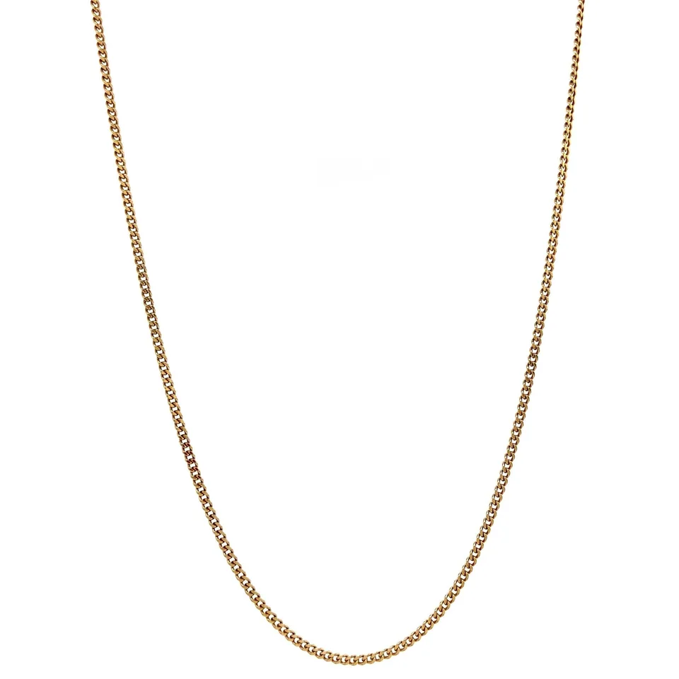 Vintage 14K Gold Long Necklace Curb 53 cm