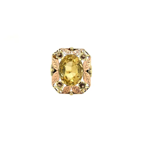 Vintage 14K Gold Ring with Citrine