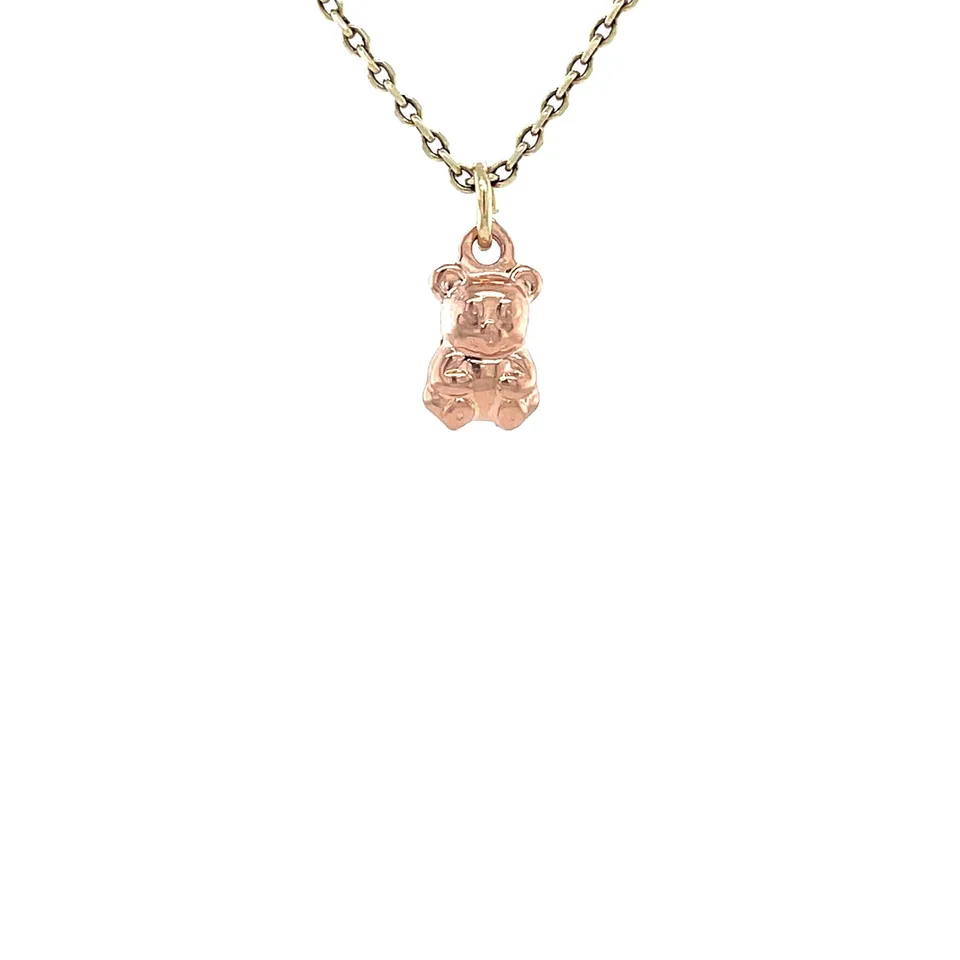 Vintage 14K Rose Gold Bear Pendant