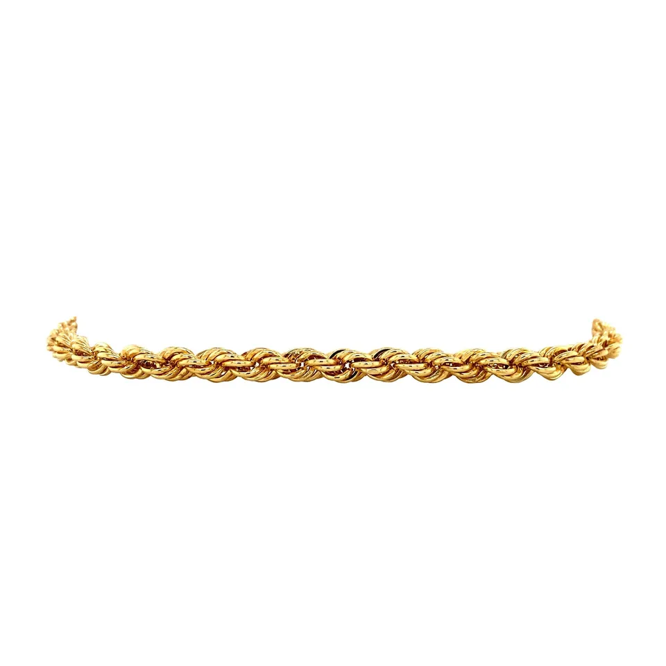 Vintage 14K Gold Bracelet Rope 19 cm