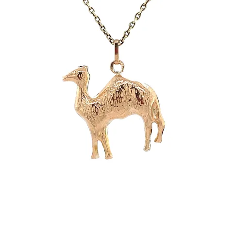 Vintage 18K Gold Camel Pendant