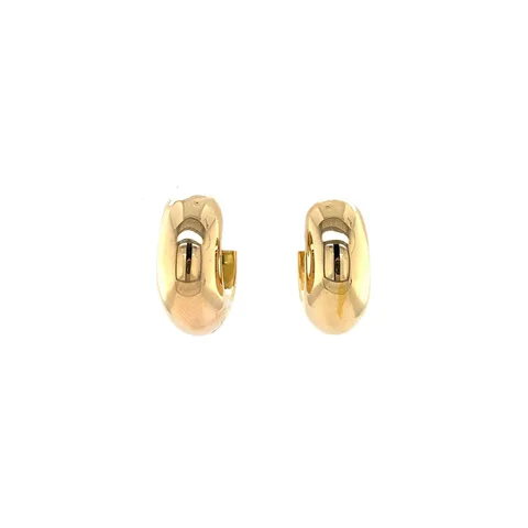 Vintage 14K Gold Smooth Hoop Earrings