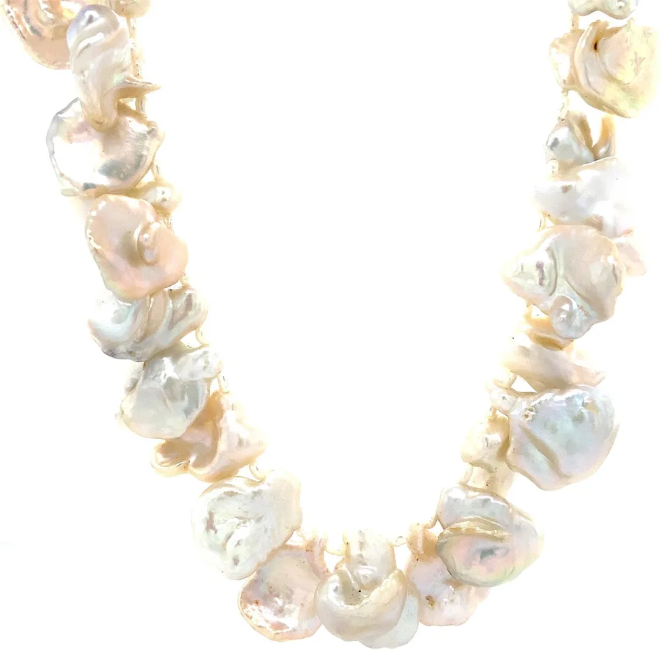 Vintage Pearl Necklace with Sterling Silver Clasp