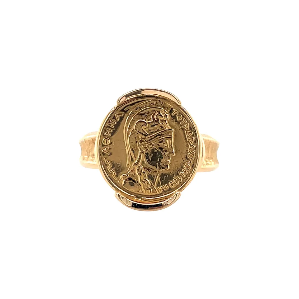 Vintage 14K Gold Coin Ring
