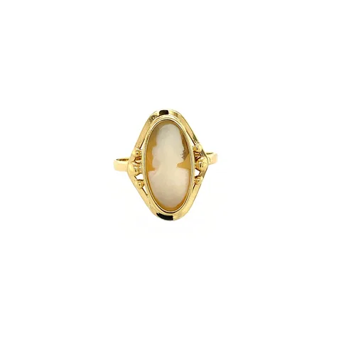 Vintage 14K Gold Ring with Cameo