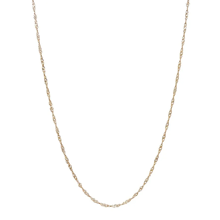 Vintage 14K Gold Singapore Necklace