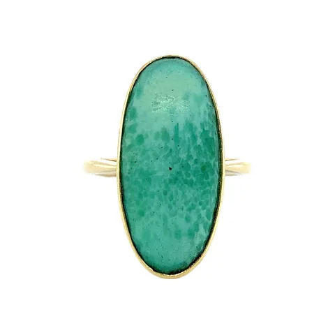 Vintage 14K Gold Ring with Amazonite