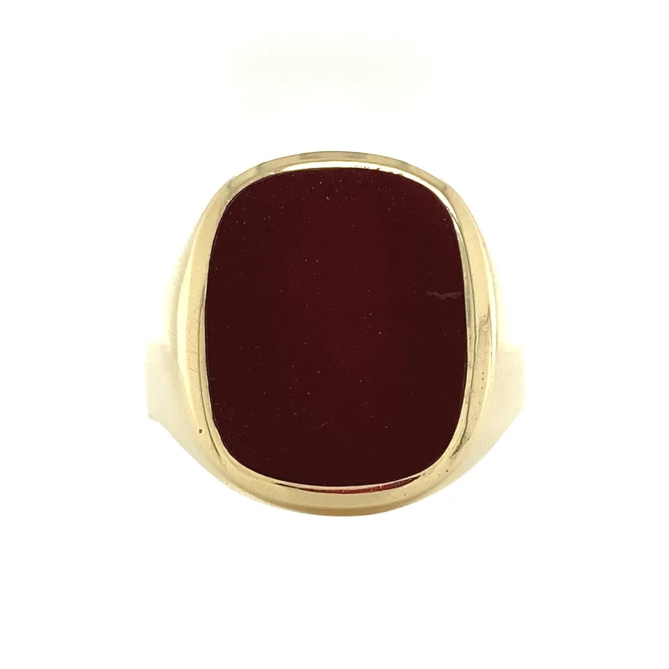 Vintage 14K Gold Signet Ring with Carnelian