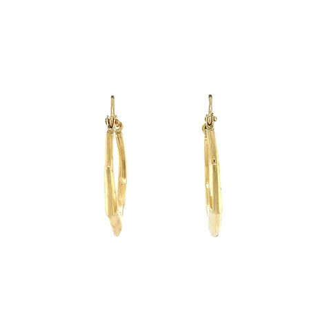 Vintage 14K Gold Fancy Hoop Earrings