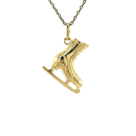 Vintage 14K Gold Ice Skate Pendant