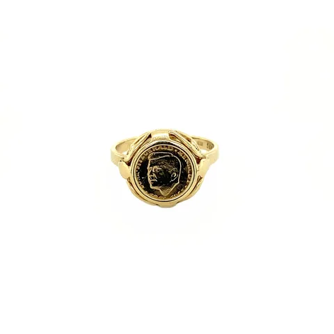 Vintage 14K Gold Coin Ring