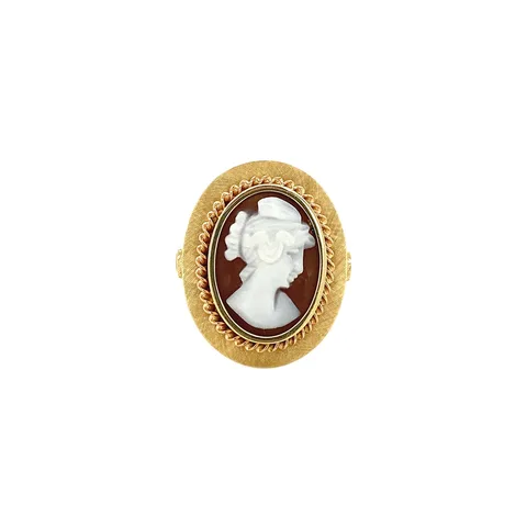 Vintage 14K Gold Ring with Cameo