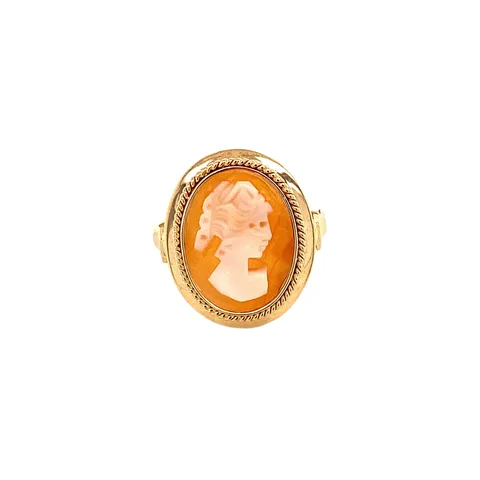 Vintage 14K Gold Ring with Cameo