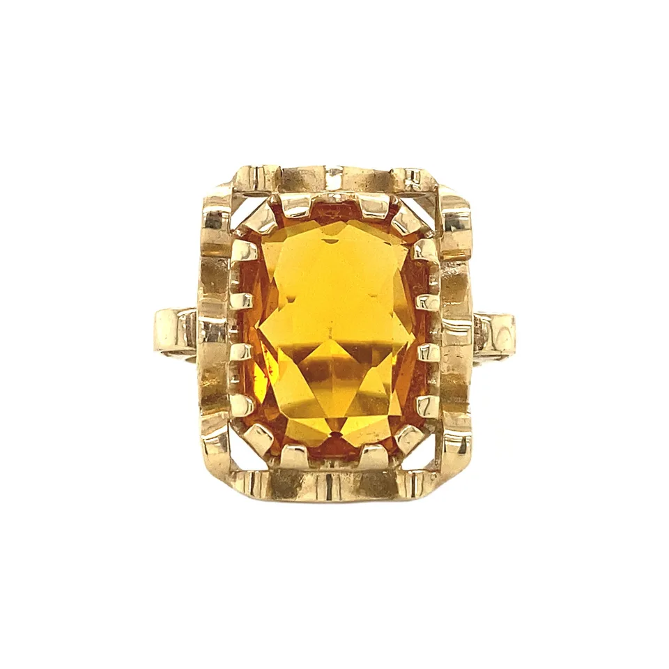 Vintage Queen's 14K Gold Ring, Golden Hour