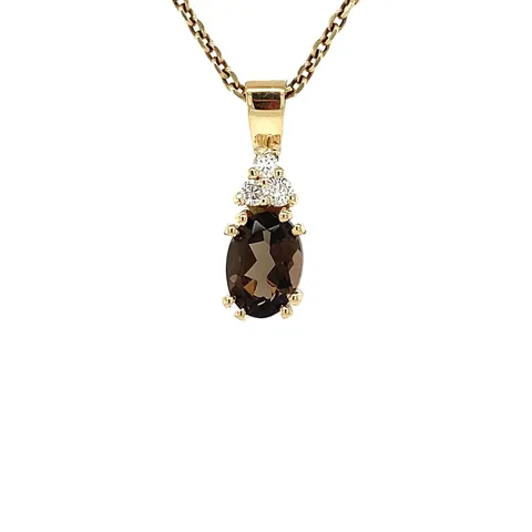 Vintage Audrey 14K Gold Pendant, Solid Rock