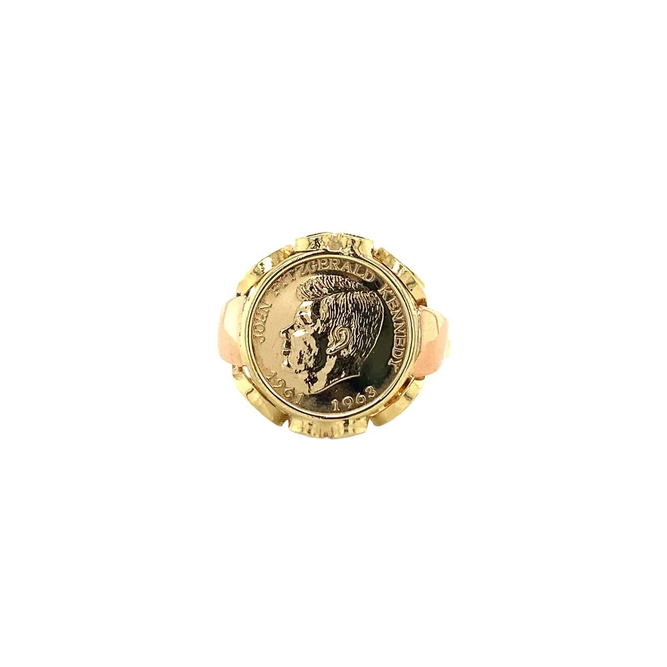 Vintage 14K Gold Ring with Coin