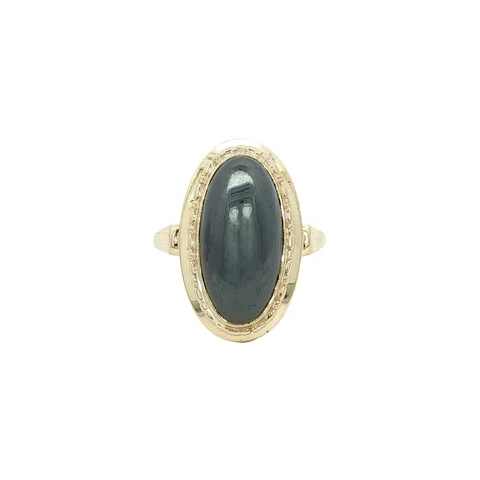 Vintage 14K Gold Ring with Hematite