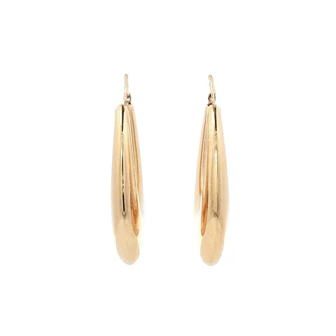 Vintage 18K Gold Smooth Earrings