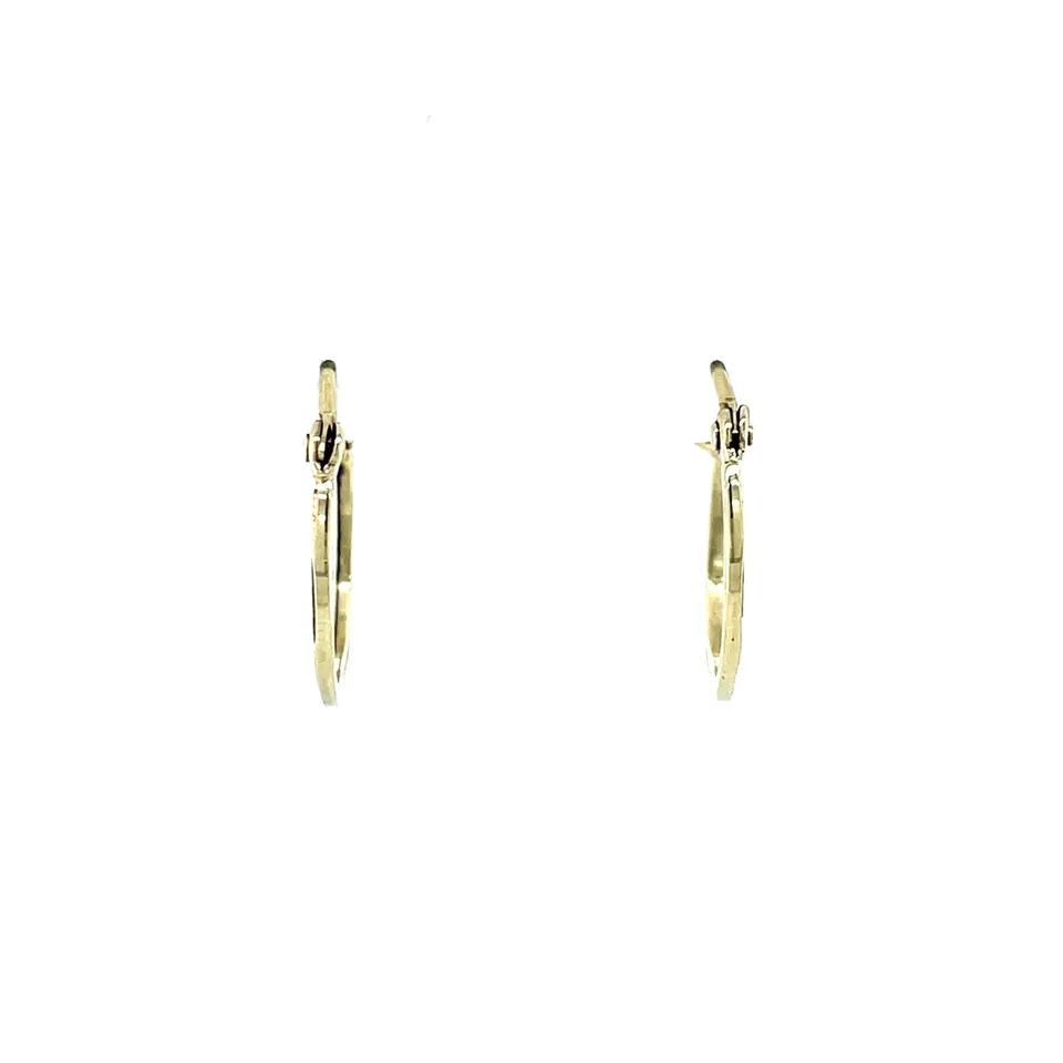 Vintage 14K Gold Fancy Hoop Earrings