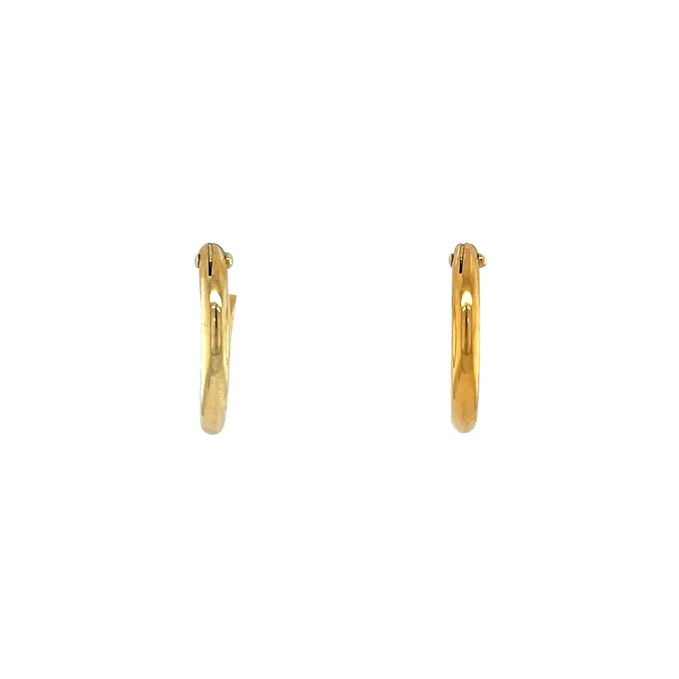 Vintage 18K Gold Hoop Earrings Mini