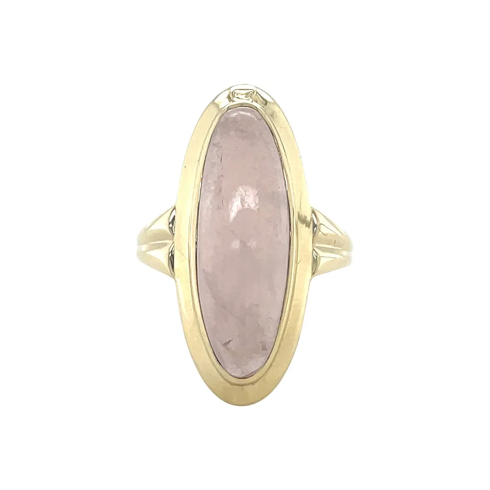 Vintage 8K Gold Ring with Rose Quartz