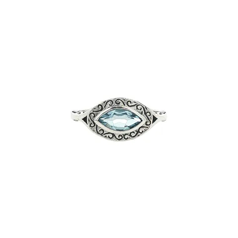 Vintage Sterling Silver Ring with Blue Topaz