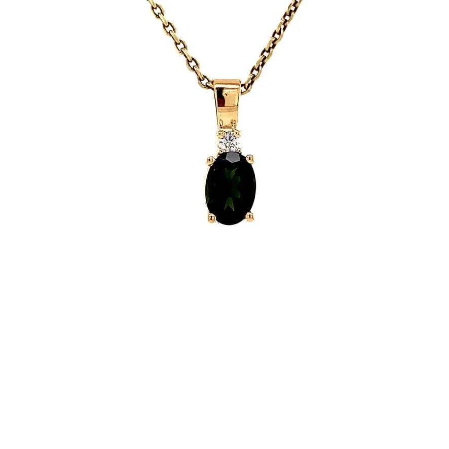 Vintage Grace 14K Gold Pendant, Forest