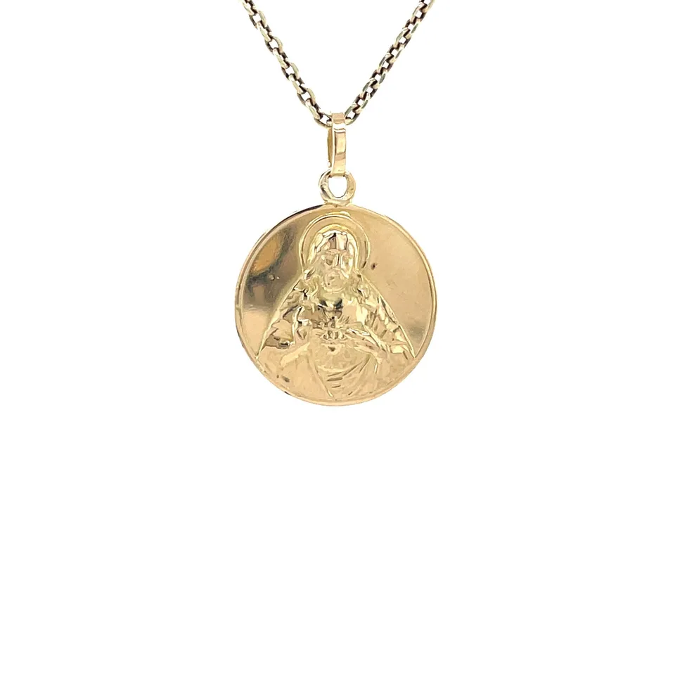 Vintage 14K Gold Pendant with Jozef, Mary and Jesus