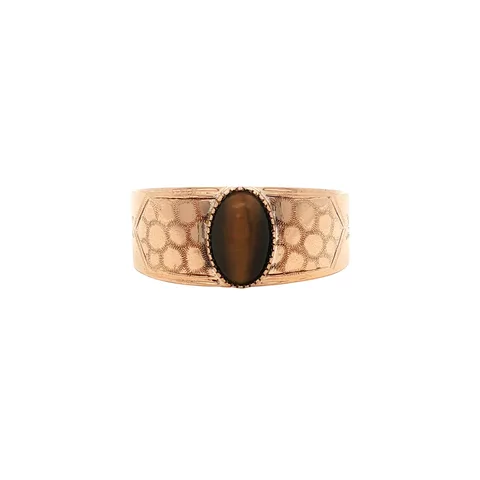 Vintage 14K Gold Ring with Tiger's Eye