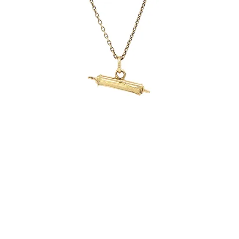 Vintage 14K Gold Rolling Pin Pendant