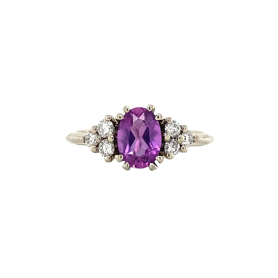 Vintage Audrey Ring Wit 14K Gold, Violet