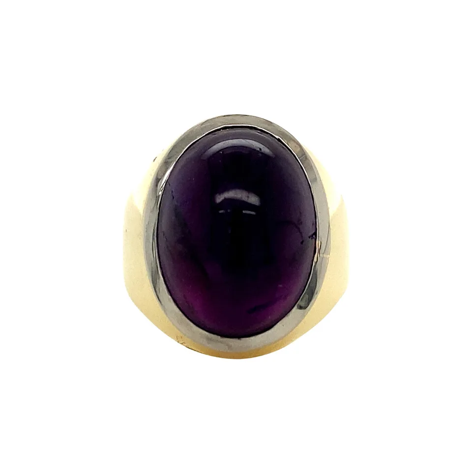 Vintage 18K Gold Ring with Amethyst