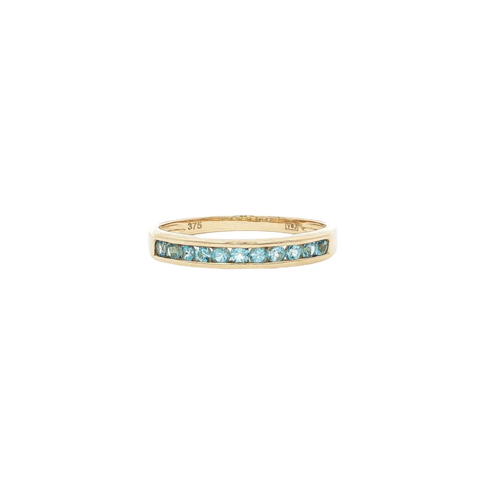Vintage 9K Gold Ring with Topaz