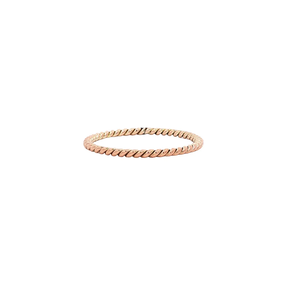 Vintage Rose Twisted 8K Gold Ring