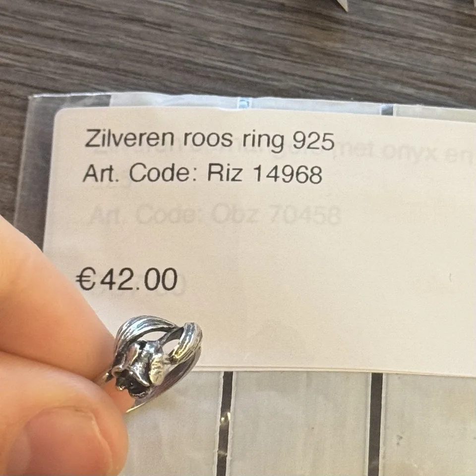 Vintage Sterling Silver Rose Ring