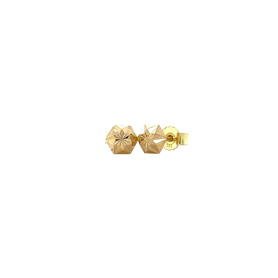 Vintage 14K Gold Fancy Stud Earrings