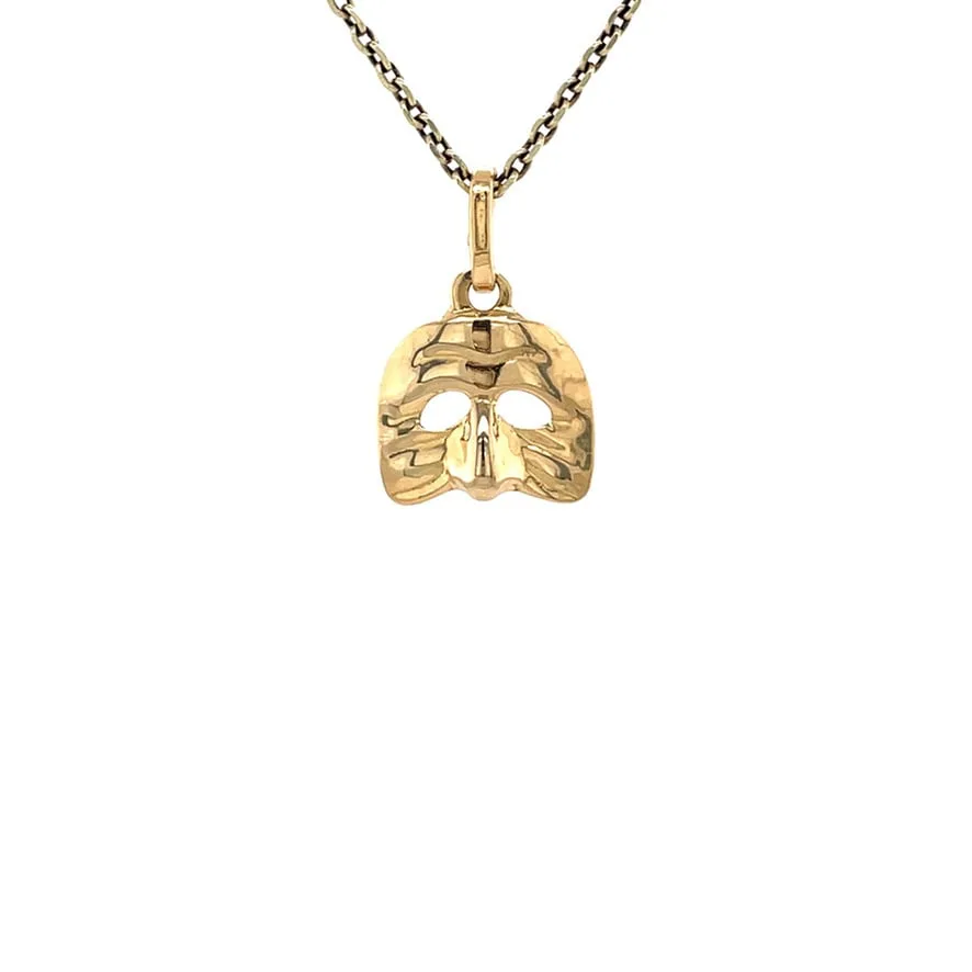 Vintage 18K Gold Mask Pendant
