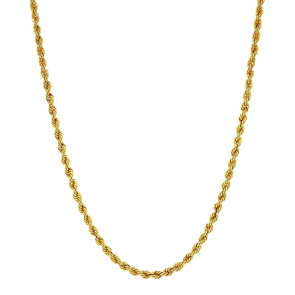 Vintage 18K Gold Necklace Rope 51.5 cm