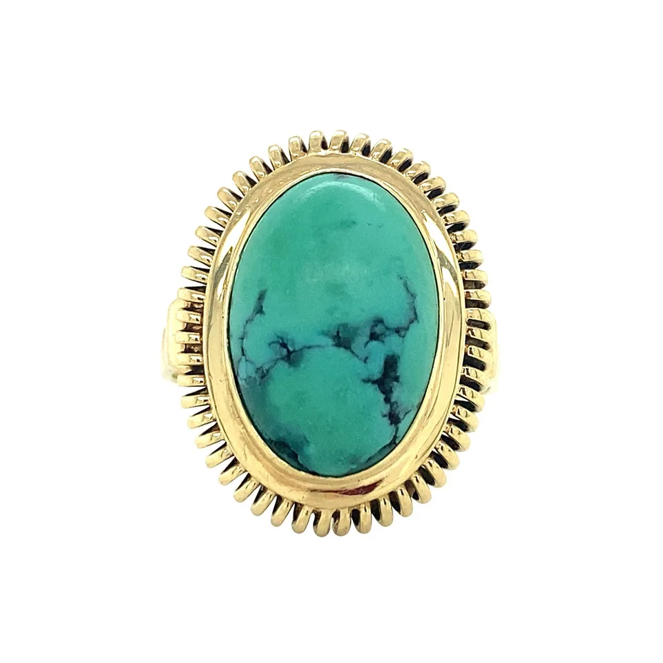 Vintage 14K Gold Ring with Turquoise