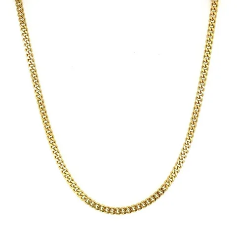 Vintage 14K Gold Long Necklace Curb 46 cm