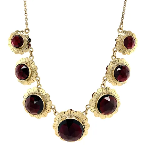 Vintage 14K Gold Pendant with Garnet