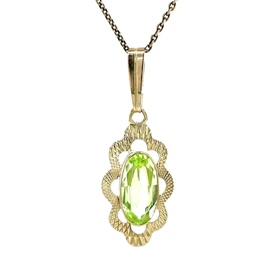 Vintage 14K Gold Pendant with Spinel