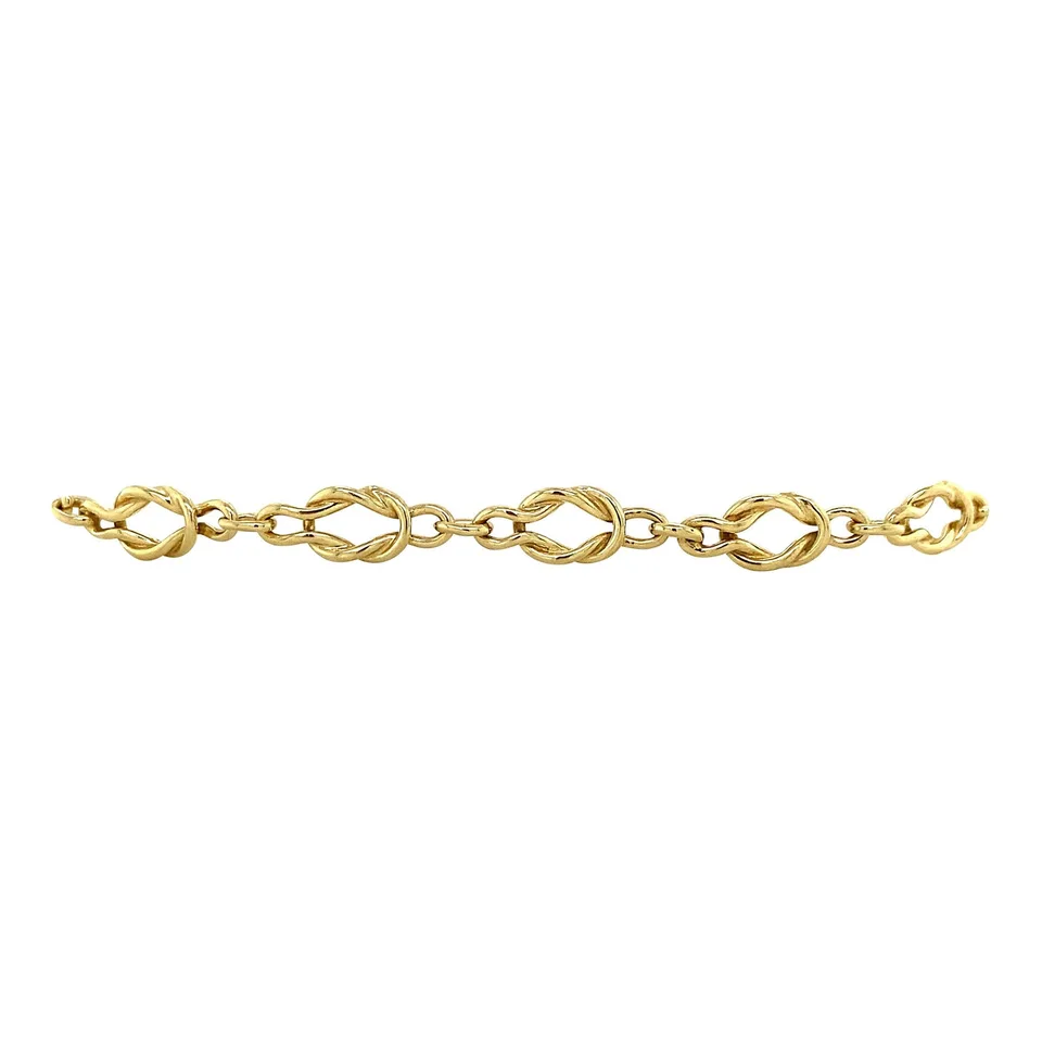 Vintage 14K Gold Bracelet Fancy 19 cm