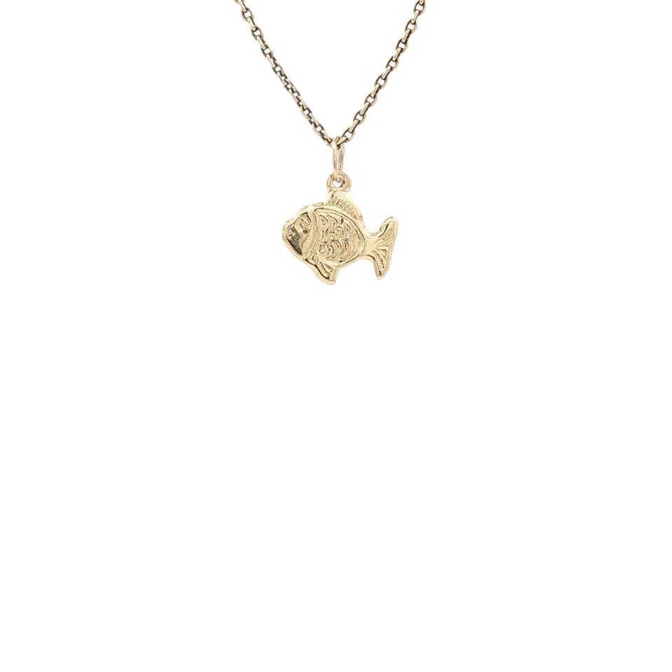 Vintage 14K Gold Fish Pendant