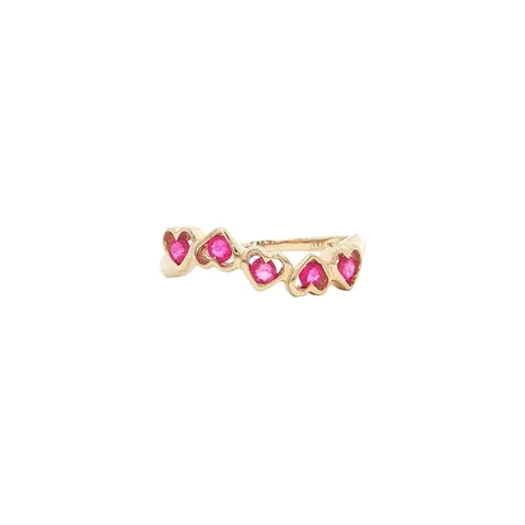 Vintage 9K Gold Ring with Ruby