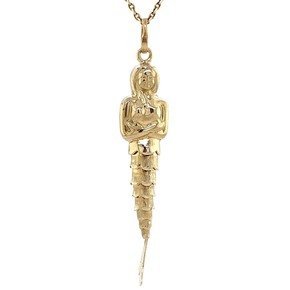 Vintage 14K Gold Pendant Zeemeermin